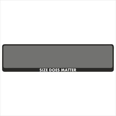 Kentekenplaathouder - Auto - Met Tekst - Size does matter - Voor Kentekenplaat 520x110mm