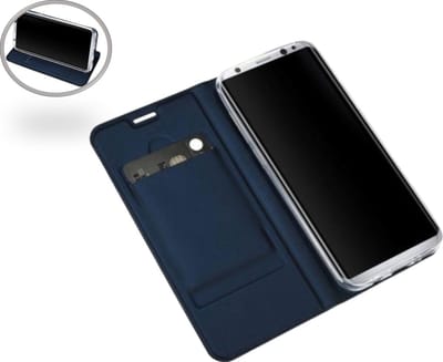Hoesje geschikt voor Samsung Galaxy S8 Plus / S8+ - Kunstleren Portemonnee Hoesje Blauw - Kunstlederen Wallet Case TPU met Magneetsluiting- Book Case - Flip Cover - Klap - 360 beschermend Telefoonhoesje
