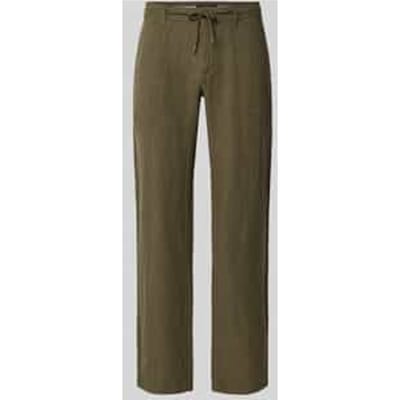 regular fit linnenbroek van puur linnen