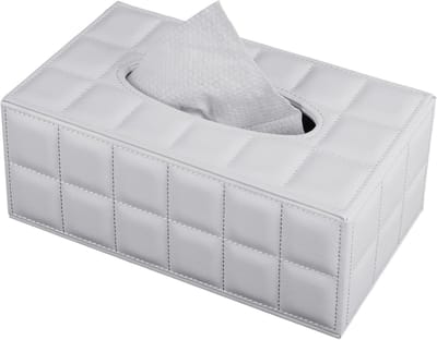Elegante PU Leren Tissue Box Houder - Rechthoekige Tissue Organizer voor Thuis, Kantoor en Badkamer Decoratie