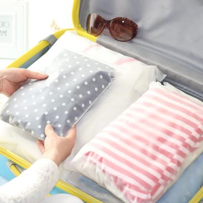 Famanu - 25 Stuks Reiszak met ritssluiting, kledingtas, mat, waterdicht, geurdicht, voor kleding, ondergoed, handdoek, schoenen, cosmetica en andere accessoires, 5 afmetingen