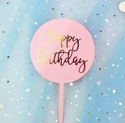 Akyol - Happy Birthday Taart Topper - roze/goud -Happy Birthday taart topper roze/goud- Taart topper - Cake topper - Happy birthday - Verjaardagstaart topper - Verjaardag - Taart prikker- Cake prikker – prikker