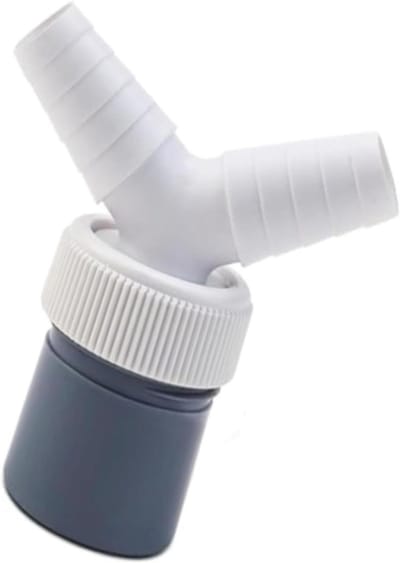 Afvoeradapter Vaatwasser - Dubbele Aansluiting - Afvalwater Afvoeren - Y-Vorm Ontwerp - 40 mm Uitlaat - Grijs/Wit
