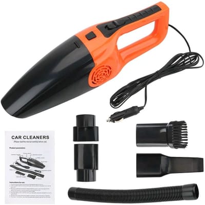 Nieuwe 12V 120W Auto Stofzuiger Bedraad Handheld Hoge Zuigkracht Nat en Droog Zetel Dashboard Schoonmaken Auto accessoires Interieur oranje