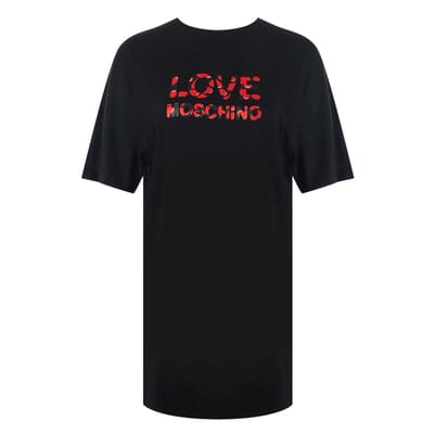 Love Moschino Bubble Logo Zwart T-shirt
