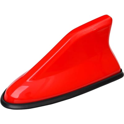 Revêtement Piano Antenne Radio Signal Radio Toit de Voiture Antenne Aileron de Requin Accessoires Extérieurs pour Auto rouge