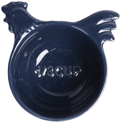 Een grappige keramische maatbeker 9x9x3cm in de vorm van een haan. Deze maatbeker is praktisch in om in de keuken te gebruiken voor het meten van ingrediënten en staat nog leuk ook. Leuk om voor uzelf te kopen of om cadeau te geven.