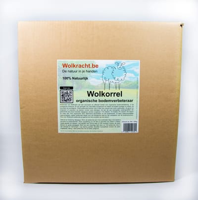 Wolkorrels - Organische bodemverbeteraar en meststof voor moestuin en kamerplanten - 100% natuurlijke mest van schapenwol korrels - 64 liter - 20kg