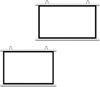 Projectiescherm - Haakscherm - Filmavond Thuis - Kreukvrij - 60 inch - Wit