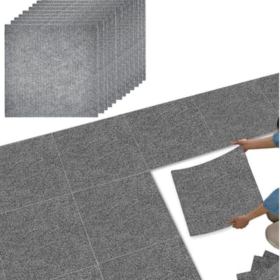 40 Zelfklevende Vloertegels 30x30 cm Donkergrijs voor Bescherming Vloer Woonkamer en Kantoor