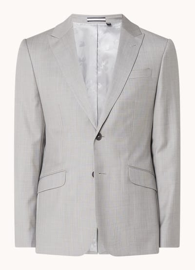 Tedbaker slim fit colbert van scheerwol met klepzakken