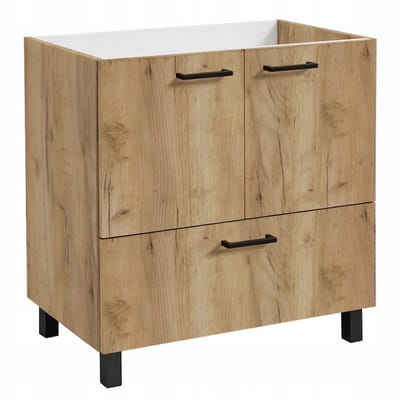STAMAR - Badkamerkast voor wastafel 70 cm staand met lade en deuren - wastafelonderkast - badkamermeubel