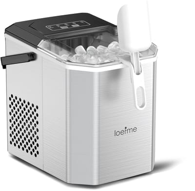 Archi Draagbare IJsblokjesmachine – IJsmachine -12 kg – 9 IJsblokjes in 6-8 Minuten – Zelfreinigend – 1,2L Waterreservoir – RVS