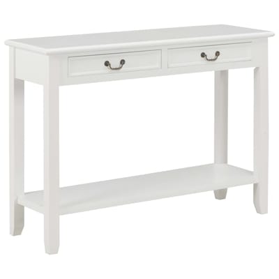 vidaXL - Wandtafel - 110x35x80 - cm - hout - wit