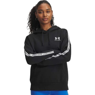 Under Armour Dames Iconen Fleece Hoodie (Zwart)