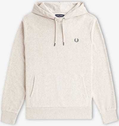 Fred Perry Towelling Crewneck Hoodie Porridge Marl