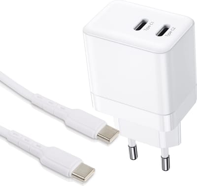 Usb C Adapter 35w Snellader + usb C naar usb C Kabel 1 Meter - Oplader voor Galaxy A56 A57 A36 A37 S25 S26 S26 Ultra S26 Plus A55 A35 S24 S23