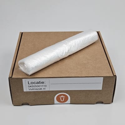 Transparante Vuilniszak - 2.500 Zakken - 20 Liter - HDPE - 45cm x 50cm