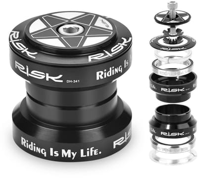 Allecto - Fiets-headset - Aluminium mountainbike-headset - Duurzaam en stabiel - Zwart - Vervanging voor fiets-headset - Geschikt voor 28,6 mm rech...