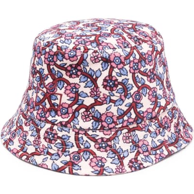 Haley bucket hat met bloemenprint en logo