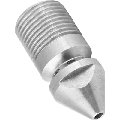 RVS SS304 Druk Rioleringsreinigingspijp Afvoer Jetter Nozzle 3 8BSP Buitendraad white