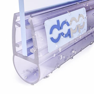 DQ-PP Douchestrip 100cm - Afdichting voor 3,5mm - 5mm Glasdikte - UK06 - Transparante Waterkeringsprofiel voor Douchedeur en Douchecabine