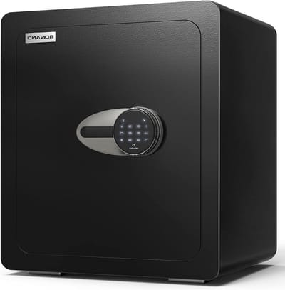 Kluis met touchscreen - Geldkluis thuis - Waardevolle spullen bewaren - Verwijderbare plank - 2.2 Kubieke voet - Zwart