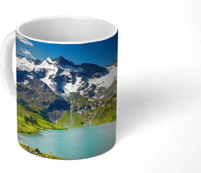 Mok - Koffiemok - Sneeuw - Berg - Water - Mokken - 350 ML - Beker - Koffiemokken - Theemok