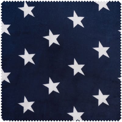 Fleece stof "Stars" - Donkerblauw