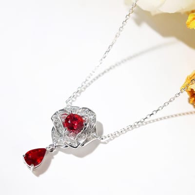 Halsketting voor dames, sleutelbeenhanger, elegant Japans en Koreaans, verjaardagscadeau, cadeau voor je vriendin white