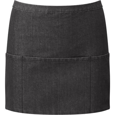 Premier Colours Collectie Denim schort met 3 zakken (Zwarte denim)