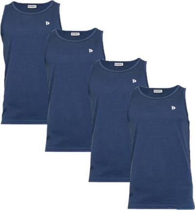 4-Pack Donnay - Muscle shirt (James) - Tanktop - Heren - Navy (010) - maat S