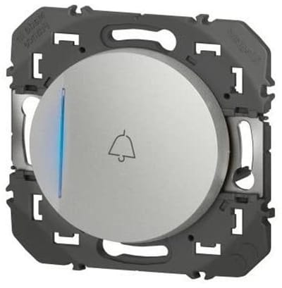 Enkele Drukknop - Wandschakelaar Bel - Deur Bellen - Met Controlelampje - 6 A 250 V - Aluminium