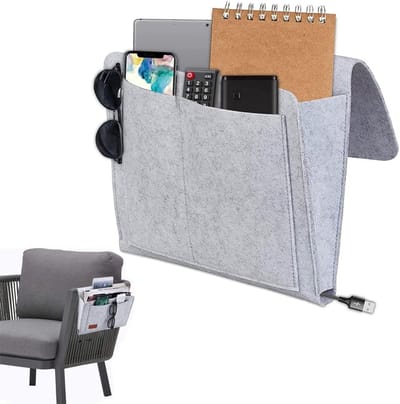 Sofa organizer met 5 vakken voor het opbergen van boeken, mobiele telefoons, afstandsbedieningen en brillen