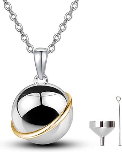 Luxe Ashanger - met Ketting - Voor As, Haren of Parfum - Assieraad - As Ketting - Gedenksieraad - Urn - Incl. As vuller en Opbergzakje - Luxury Bell