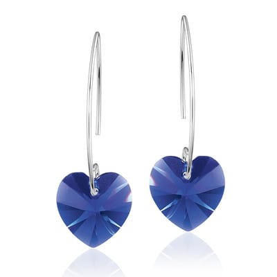 Montebello Oorbellen Pippa HZ57 - Swarovski Hart - 925 Zilver Gerhod. - Ø14mm - 40mm