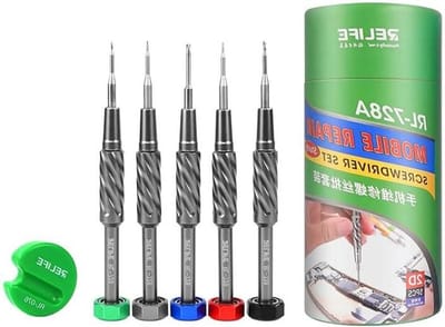 Telefoon Reparatie Schroevendraaiers - Precisie Schroevendraaierset - Mobiele Telefoon Reparatie - Magnetische Schroef Fixatie - 16cm Set - Grijs