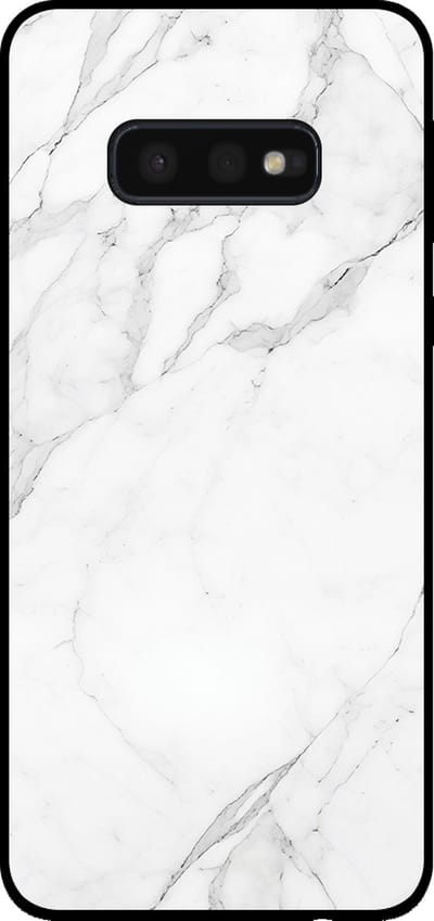 Smartphonica Telefoonhoesje voor Samsung Galaxy S10E met marmer opdruk - TPU backcover case marble design - Wit geschikt voor Samsung Galaxy S10E