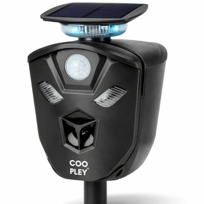 Ultrasone Kattenverjager Op Zonneenergie – Verjager Op Zonne-energie – Kattenschrik - Groot Detectiebereik – Geschikt voor Diverse Dieren – Zwart