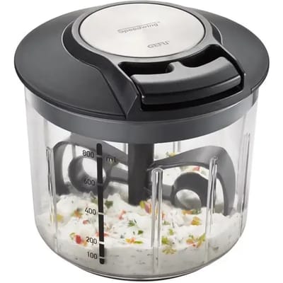 GEFU SPEEDWING® Multihakker – 800 ml – Handmatig – Inclusief Meng- en Kruidenmand