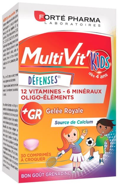 Forté Pharma MultiVit'Kids Défenses 30 Kauwtabletten