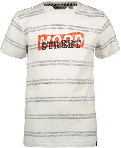Moodstreet Jongens t-shirts & polos Moodstreet MT striped T-shirt off white 86/92