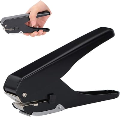 Handheld enkele perforator met ID-kaartsleuf - 10 vel capaciteit - Metalen perforator voor thuis, kantoor en school