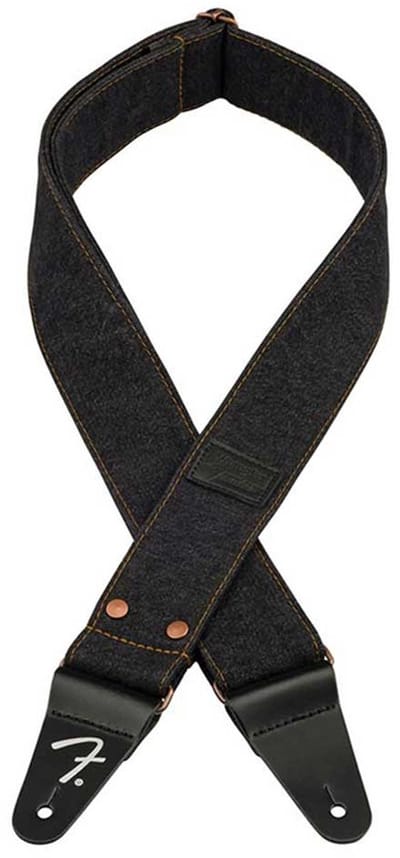Fender Wrangler Riveted Denim Gitaarband Zwart 0990638005