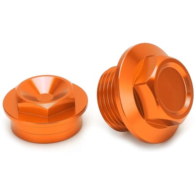 2 stuks Motor Voorwiel Asmoer M20x1.5 Aluminium Vervanging voor 250‑450 SXF 2015 oranje
