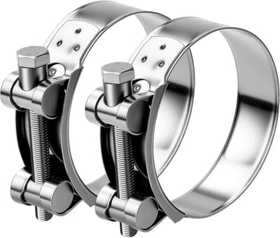 Duurzame Slangklemmen voor Uitlaatpijpen 80-85mm - 2 Stuks RVS Klemmen met 24mm Breedte voor Hookah en Uitlaataccessoires