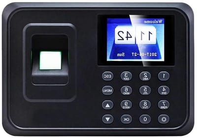 Vingerafdruk Tijdregistratie - Werknemer Klok - Personeelsbeheer - Biometrische Herkenning - 170x117x30mm - Zwart