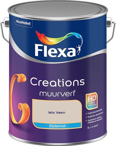 Flexa - Creations Muurverf Zijdemat - Iets Veen - Mengverf - 5 L