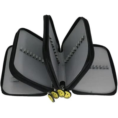Trousse à crayons 72 emplacements 4 couches Grande capacité Professionnelle Tissu Oxford Porte-crayons de couleur pour black