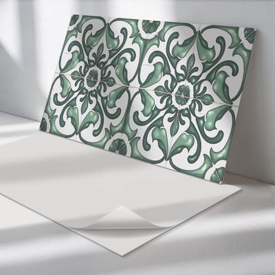 Wallfluent Vinyl Wandpaneel - Patroon met elegante motieven Zelfklevend Muurpaneel - 100 cm x 50 cm - Groente Vinyl Wandpaneel - 1 stuk - Rechthoekig Wandbekleding Vinyl - Texturen Wandpaneel - Vinyl Wandbekleding - Wandpaneel Keuken en Badkamer